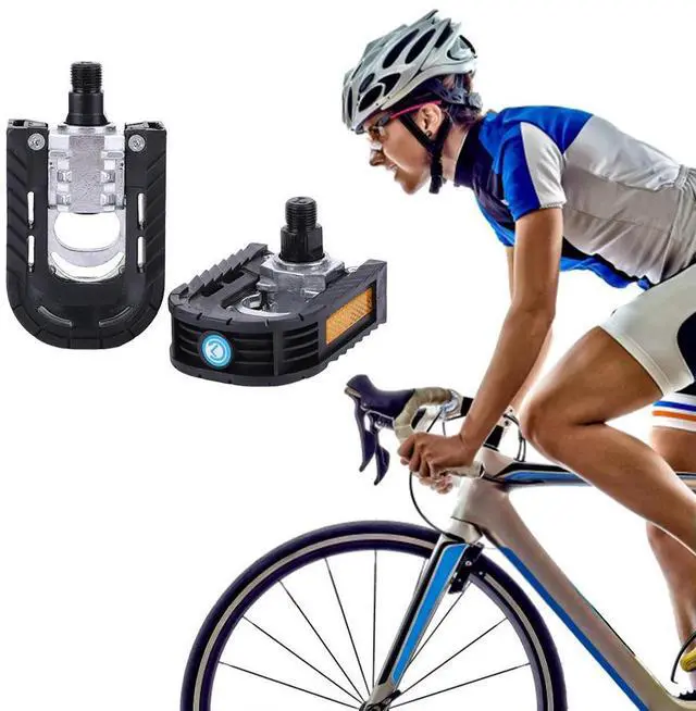 Main image of Mountain Bike Pedals with Safety Reflective Sheet Bicycle Flat Pedals Aluminum Alloy Cycling Sports Pedals Bicycle Accessories