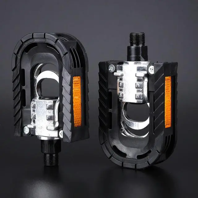 Alt view image 4 of 7 - Mountain Bike Pedals with Safety Reflective Sheet Bicycle Flat Pedals Aluminum Alloy Cycling Sports Pedals Bicycle Accessories