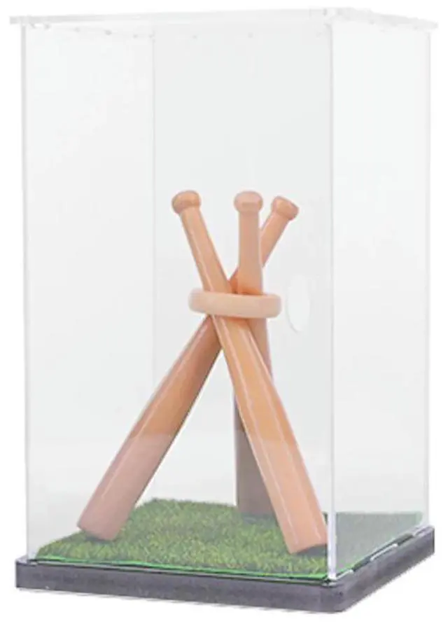 Alt view image 2 of 7 - Baseball Display Case with Wood Stand Ball Showcase Clear Acrylic Collectibles Box Gift for Baseball Lover