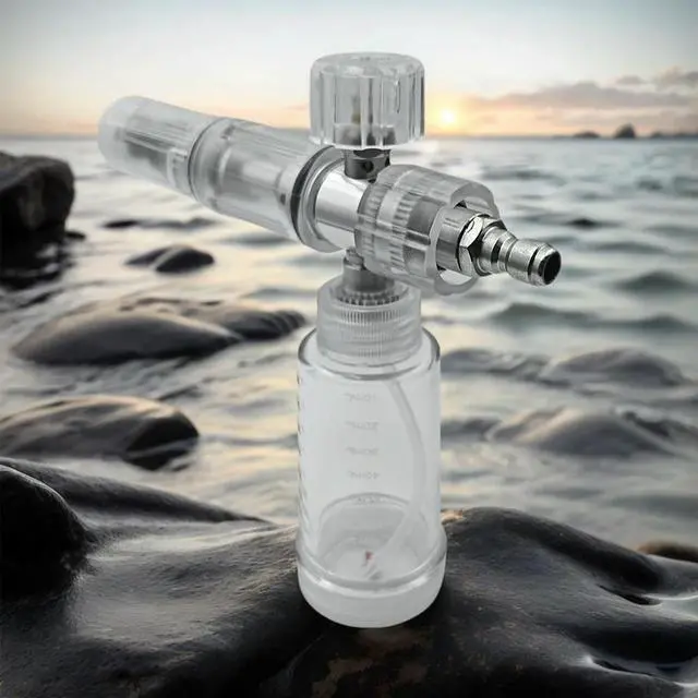 Alt view image 3 of 7 - 100ml Soap Foam Spray Bottle with 1/4 Inch Quick Connector 4500PSI Pressure Washer Gun Water Foam Pot Car Wash Accessories