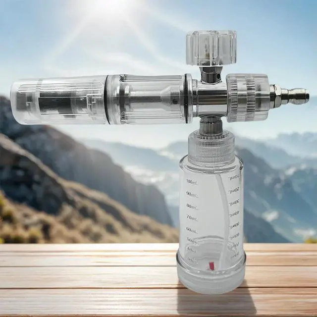 Alt view image 4 of 7 - 100ml Soap Foam Spray Bottle with 1/4 Inch Quick Connector 4500PSI Pressure Washer Gun Water Foam Pot Car Wash Accessories