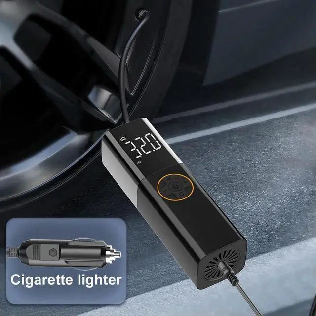 Alt view image 4 of 7 - 150PSI Bicycle Air Compressor with LED Light Car Tire Inflator Digital Display Electric Air Pump for Automobile Bicycle Ball