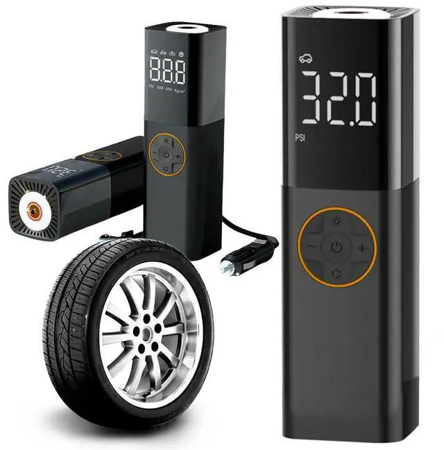 Alt view image 2 of 7 - 150PSI Bicycle Air Compressor with LED Light Auto Electric Pump Digital Display Car Tire Inflator for Automobile Bicycle Ball