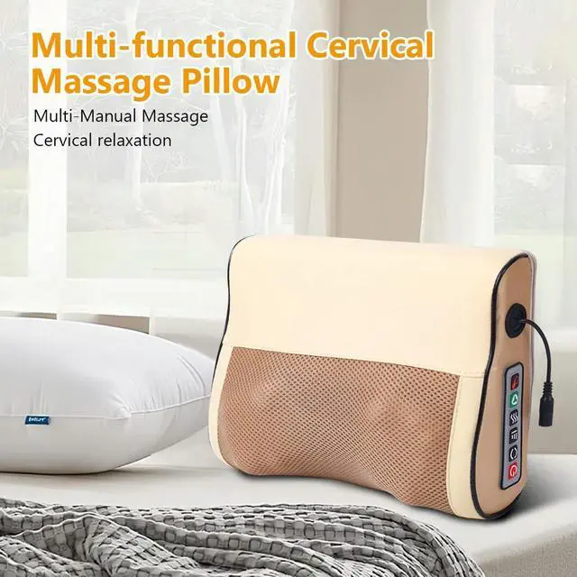 Alt view image 8 of 8 - Electric Neck Massager Pillow Neck Massager Multi-Function Neck Relaxation Pillow Shoulder Massage Device for Home Office Car