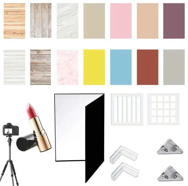 Alt view image 5 of 8 - Small Product Photography Backdrops Kit Table Top Food Background Kit Photo Background Set for Food Jewelry Photo Shootings