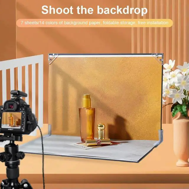 Alt view image 8 of 8 - Small Product Photography Backdrops Kit Table Top Food Background Kit Photo Background Set for Food Jewelry Photo Shootings