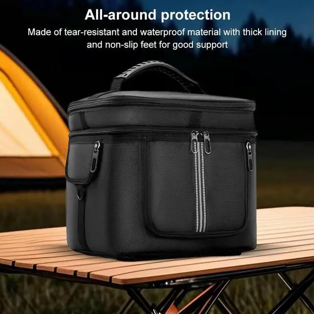 Alt view image 8 of 8 - Portable Power Station Bag Waterproof Travel Carrying Bag Dustproof Multiple Pockets for Ecoflow River 2 Pro/Ecoflow River 2 Max