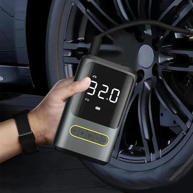 Alt view image 7 of 8 - Electric Tire Pump with Light Portable Car Inflator Pump Power Display Car Tire Inflator for Automobile Bicycle Ball