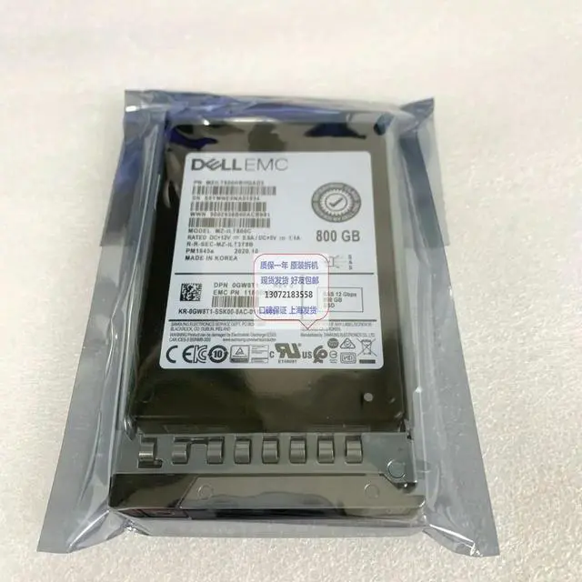 Main image of EMC 800GB SAS 0GW8T1 118000842 PM1645A MU Hybrid Enterprise Solid State