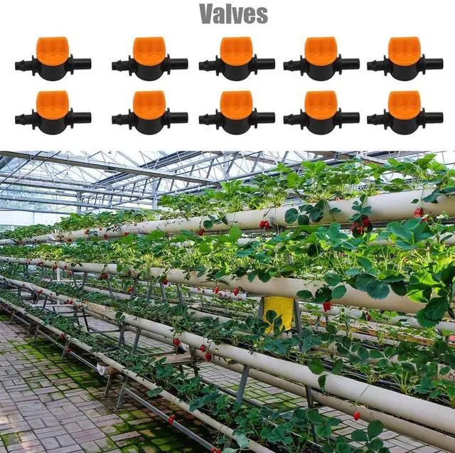 Alt view image 4 of 4 - 10pcs Barbed Plastic Ball Valves Excellent Craftsmanship Well Durability Garden Irrigation Connectors for 4/7mm Hose