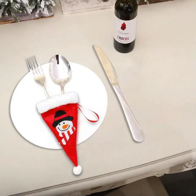 Main image of Christmas Hat Tableware Bag Creative for Home Holiday Party Decor (A)