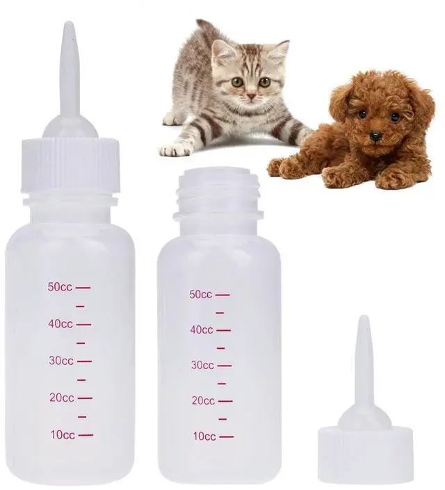 Alt view image 2 of 4 - 50ml Pet Milk Dispenser Silicone Pet Nursing Bottle Dog Cat Pet Feeder for born Kittens Puppies Rabbits