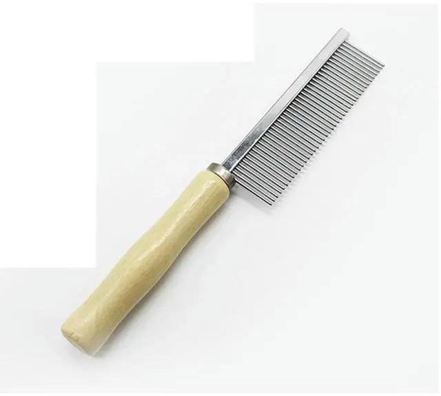 Alt view image 4 of 4 - Stainless Steel Pet Hair Grooming Trimmer Rustproof Rake Comb l Grooming Comb for Loosening Up Removing Mats Debris