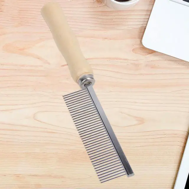 Alt view image 3 of 4 - Stainless Steel Pet Hair Grooming Trimmer Rustproof Rake Comb l Grooming Comb for Loosening Up Removing Mats Debris