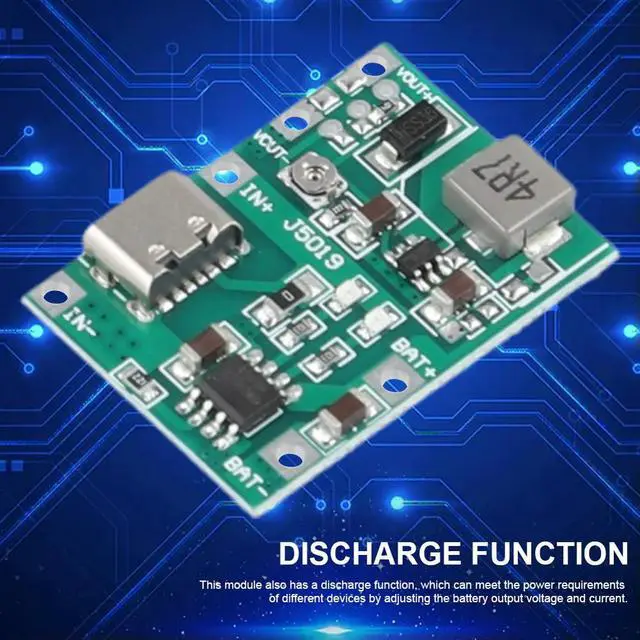 Alt view image 3 of 4 - DC-DC Charging Step Up Boost Module Type-C TP4056 Lithium Li-ion Charger Board DC4.3-27V Adjustable DIY Kit Parts
