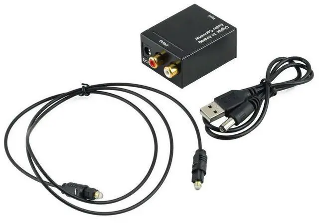 Alt view image 3 of 4 - Digital To Analog Audio Converter Black Digital Coaxial Toslink To Analog RCA L/R Adapter Optical Coax Toslink RCA Audio Adapter