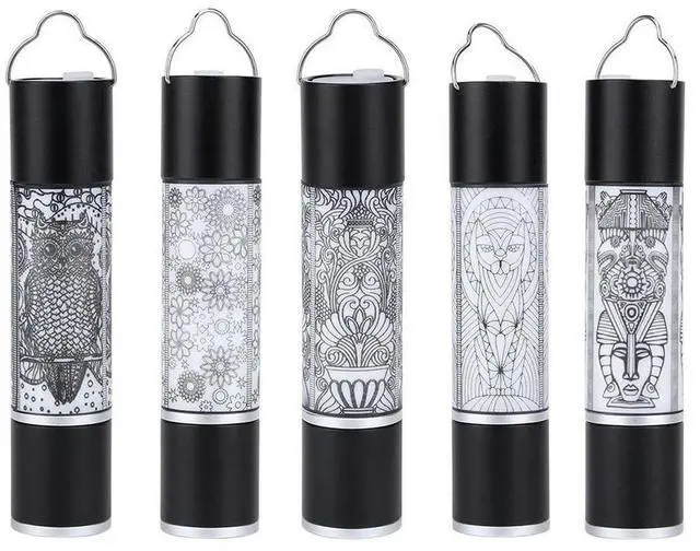 Alt view image 2 of 4 - 5 Pcs Outdoor Lamp Decal Decorative Sticker Atmosphere Lamp Sticker for Portable Camping Lantern Flashlight Decor