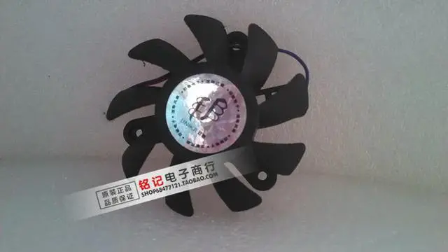 Alt view image 2 of 2 - T127015DM 12V 0.15A Pitch 4.7cm Diameter 6.5cm 2Lines Graphics Card Cooler Fan