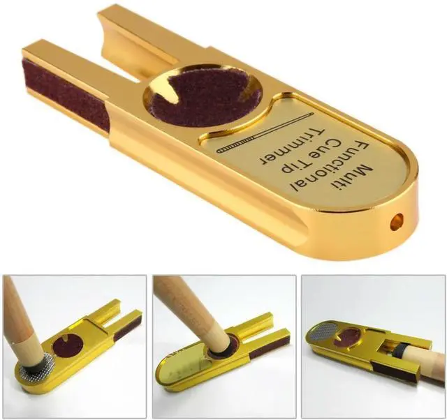 Alt view image 2 of 4 - U Shaped Cue Tip Trimmer Multi-Function Billiards Pool Cue Tip Sharper Tool l Cue Tip Sander Billiard Accessories