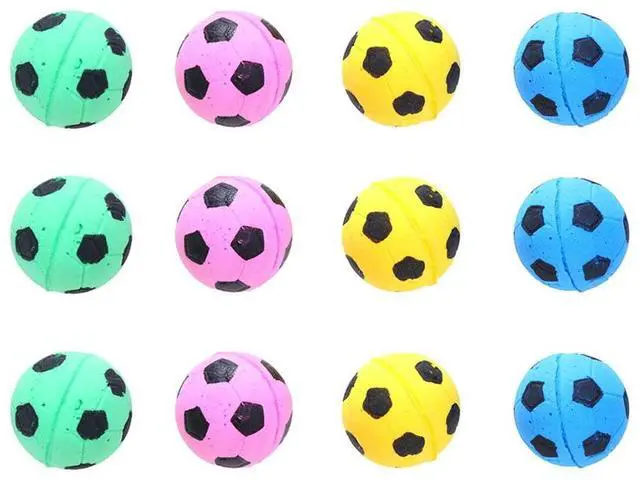Alt view image 4 of 4 - 12pcs Pet Interactive Toy Ball Cut Soft Mini Dog Fumble Fetch Ball Fun Cat Teasing Balls Random Color Outdoor Entertainment Toys