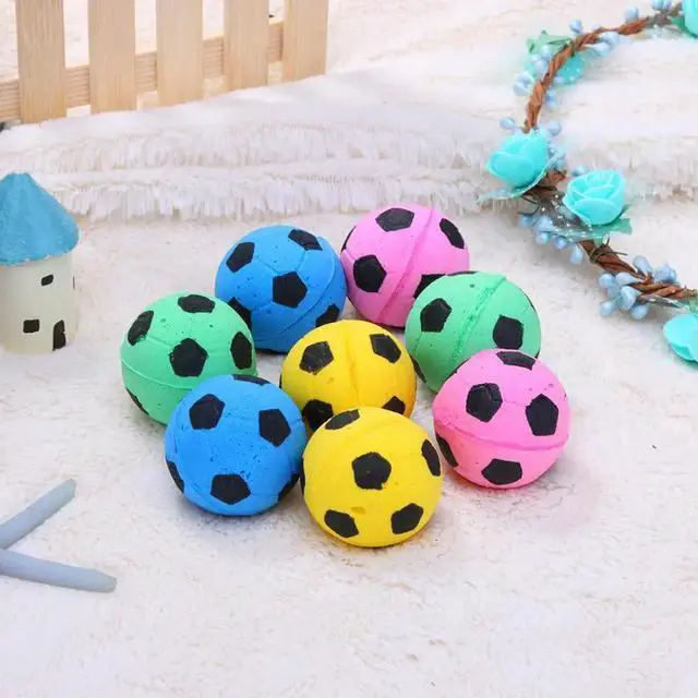 Alt view image 3 of 4 - 12pcs Pet Interactive Toy Ball Cut Soft Mini Dog Fumble Fetch Ball Fun Cat Teasing Balls Random Color Outdoor Entertainment Toys