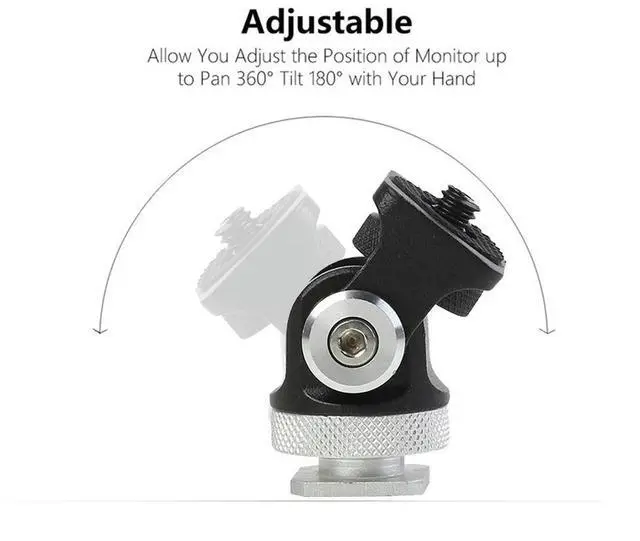 Alt view image 4 of 7 - Monitor Bracket Stand 180 Degree Rotated Mount Holder for Video Maker Vlogger