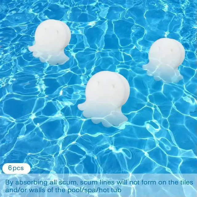 Alt view image 2 of 4 - 6pcs SPA Scum Floating Cleaner Swimming Pool Octopus Oil Absorbing Filter Sponge Terrarium Fish Tank Filter Accessories