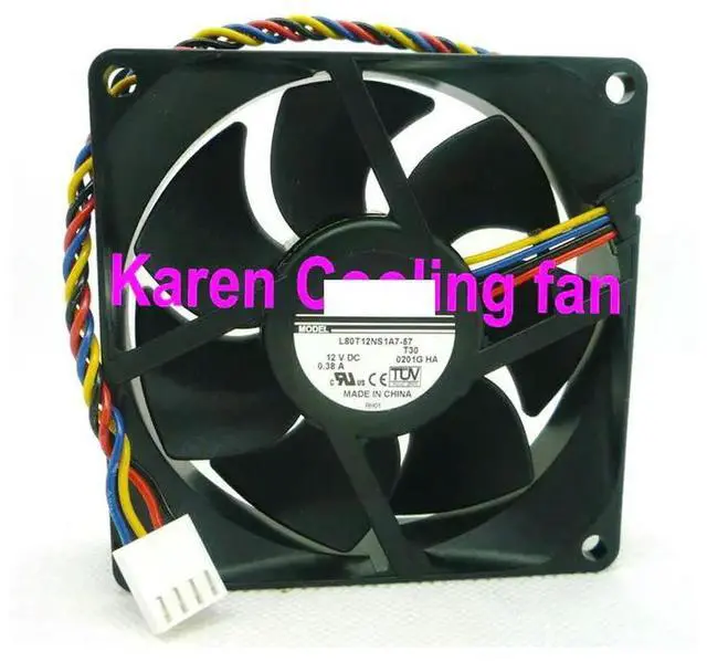 Main image of 8CM L80T12NS1A7-57 8025 12V 0.38A  4wire Cooling fan