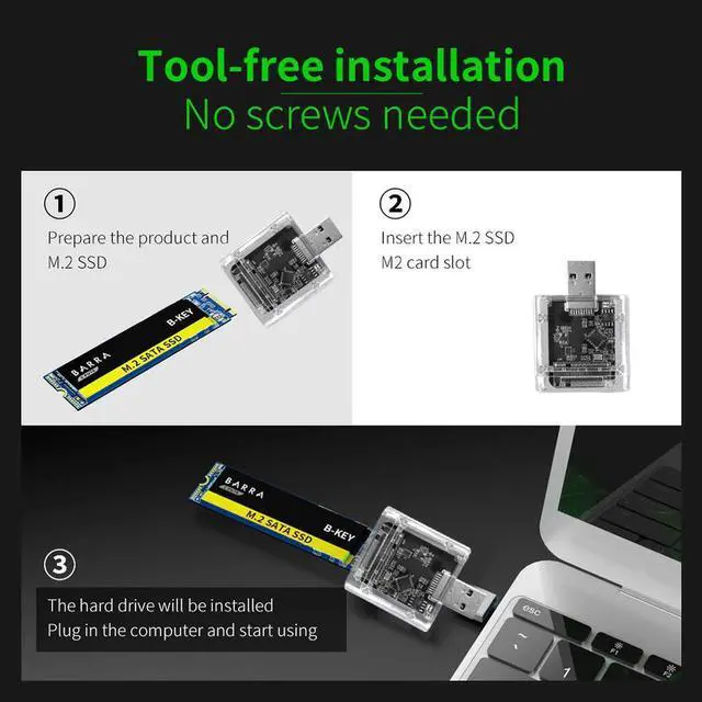 Main image of M2 SSD Case M.2 to USB3.0 Gen 1 5Gbps High-speed SSD Enclosure for SATA M.2 NGFF
