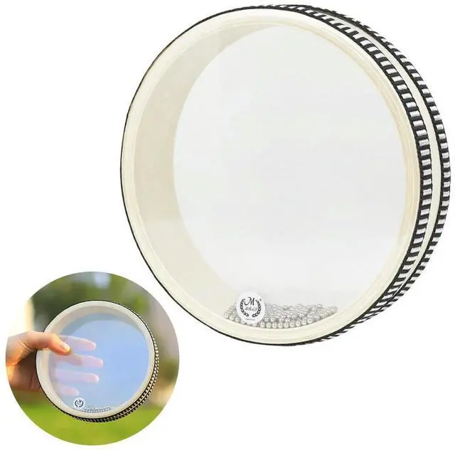 Main image of Ocean Drum Ocean Sound Effect Wave Bead Drum with Steel Balls Ocean Sea Drum Transparent for Children Boys Girls