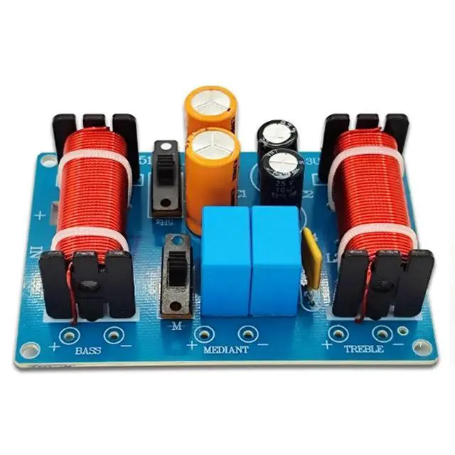Alt view image 2 of 4 - 150W Audio Speaker Frequency Divider Module Treble Midrange Bass 3 Ways Audio Filter Circuit Board for 4-11in Speaker Upgrade