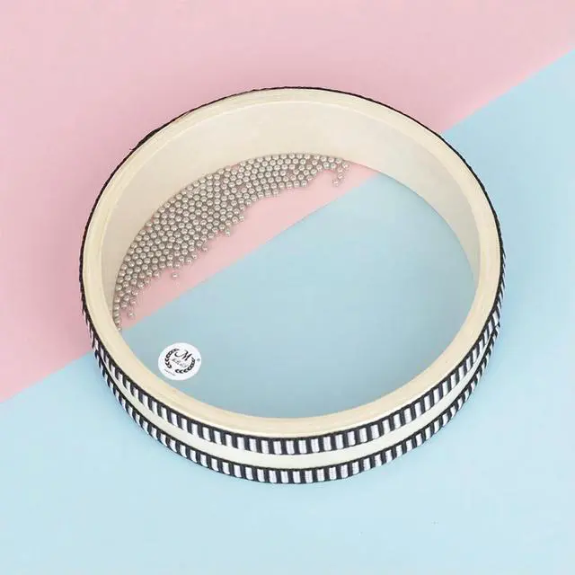 Alt view image 3 of 4 - Ocean Drum Ocean Sound Effect Wave Bead Drum with Steel Balls Ocean Sea Drum Transparent for Children Boys Girls