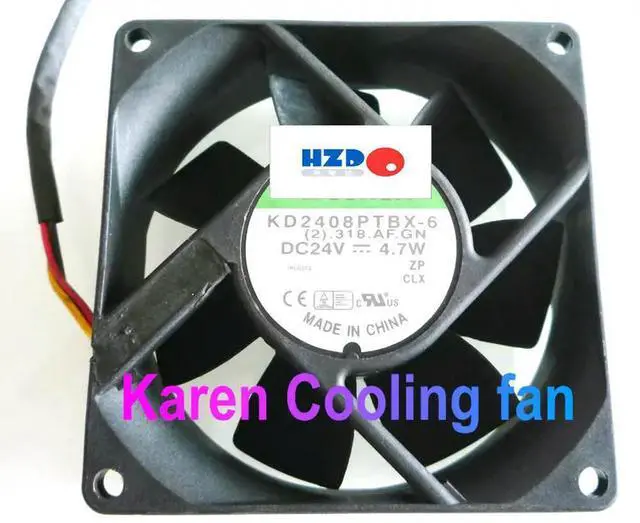 Main image of HZDO 8025 24V 4.7W KD2408PTBX-6 Cooling fan 80*80*25mm KD2408PTBX-6A