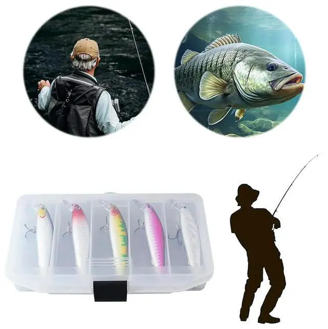 Alt view image 2 of 7 - 5pcs 9cm 10g Fishing Lures Artificial Hard Bait Sinking Wobbler Swimbait Fishing Bait for Trout Bass Carp Fishing Accessories