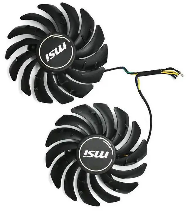 Alt view image 3 of 3 - 1set(2pcs) 85mm 4PIN PLD09210S12HH GTX 1050 Ti Cooler fan For GeForce GTX 1050Ti GAMING 4G GTX1050 Ti video card hzdo