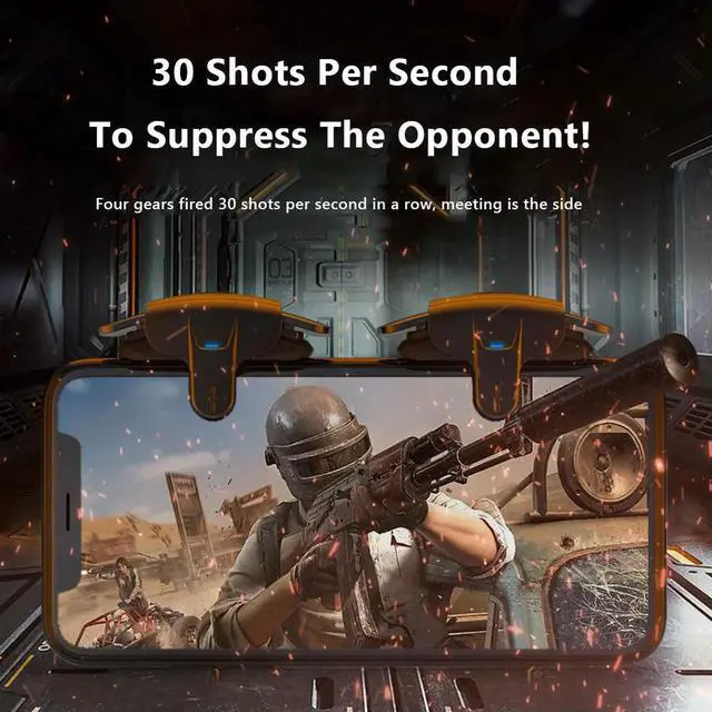 Alt view image 3 of 7 - AK05 Game Controller for PUBG Mobile Fire Aim Button Gamepad for Mobile Phone