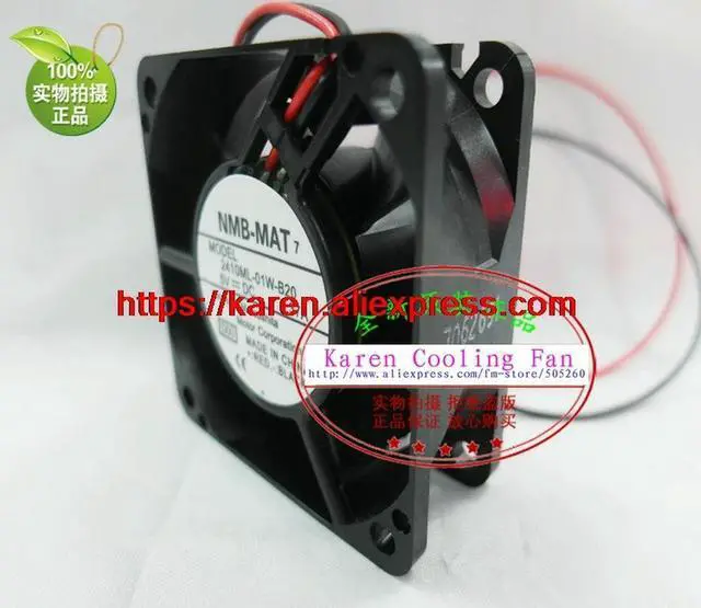 Alt view image 3 of 3 - 2410ML-01W-B20 60*60*25MM 6CM DC5V 0.37A ball cooling fan