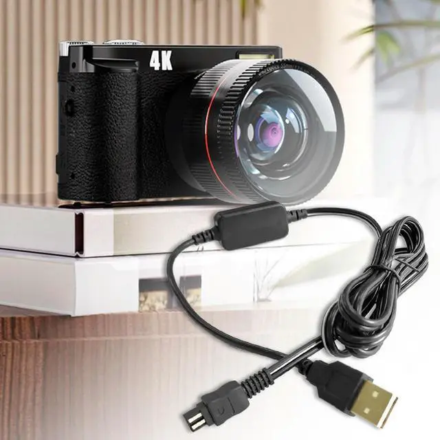 Alt view image 3 of 7 - 1 PC USB Adapter Power Cable AC-L200 AC-L25A AC-L25B AC-L25C USB Power Supply Adapter Charger Cord for NEX-VG20H DCR-DVD103