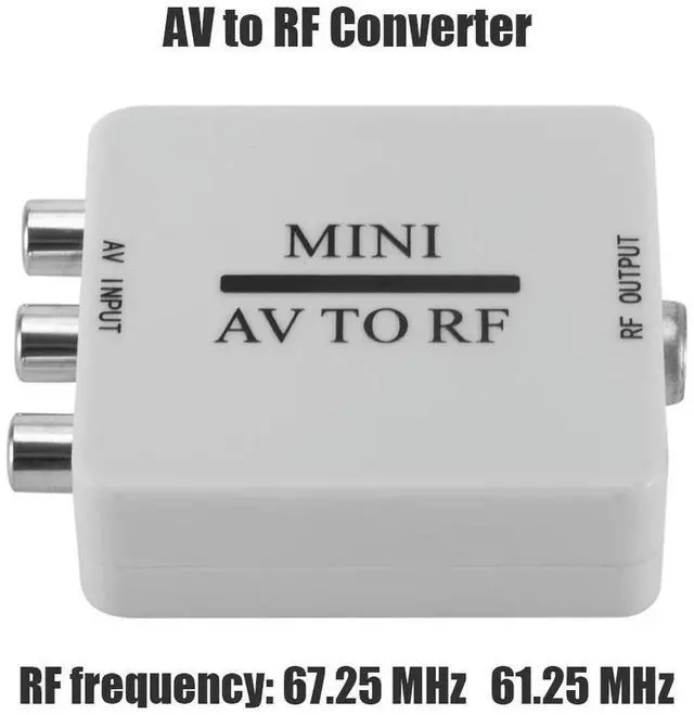 Alt view image 4 of 4 - AV To RF Video Converter Mini Adapter Box Support RF 67.25/61.25MHz TV Switcher