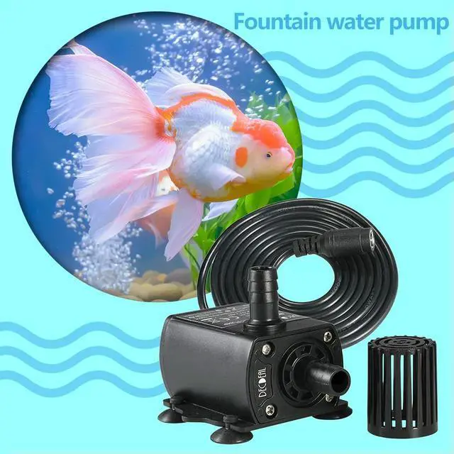 Alt view image 3 of 4 - Portable Pool Submersible Water Pump Practical Multi-functional 400L/h Flow Rate Fountain Aquarium Brushless Pump