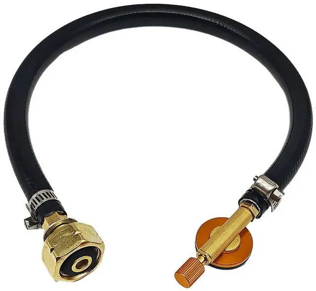 Alt view image 2 of 4 - Outdoor Camping Gas Stove Gas Refill Adapter with Valve Gas Flat Tank Coupler Gas Adapter Connection Hose for Camping Hiking