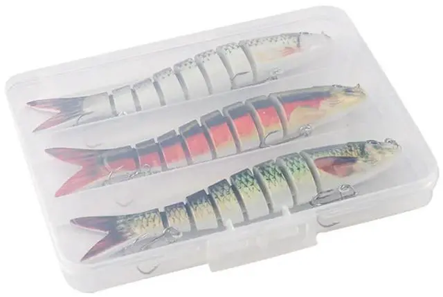 Alt view image 2 of 7 - 3Pcs Sinking Wobblers Fishing Lures 135mm/20g Multi Jointed Swimbait Artificial Bait for Pike Bass Trout