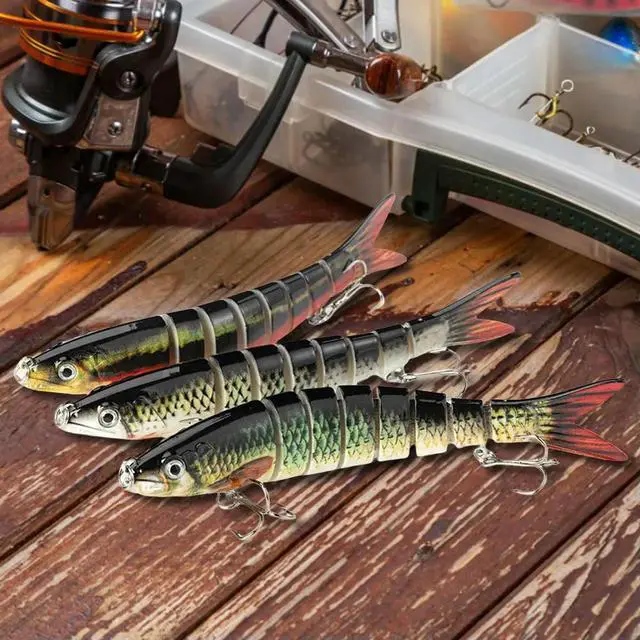 Alt view image 4 of 7 - 3Pcs Sinking Wobblers Fishing Lures 135mm/20g Multi Jointed Swimbait Artificial Bait for Pike Bass Trout