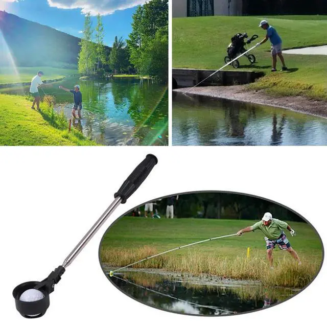 Alt view image 2 of 7 - Golf Training Ball Retriever Stainless Steel Water Aids Equipment Outdoor Use Telescopic Picker for Yard Practice