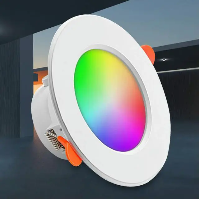 Alt view image 3 of 4 - Tuya Ceiling Lamp Energy-Saving LED Colorful Spot Light Bluetooth-compatible Mobile Phone Control Timed for Alexa Google Home