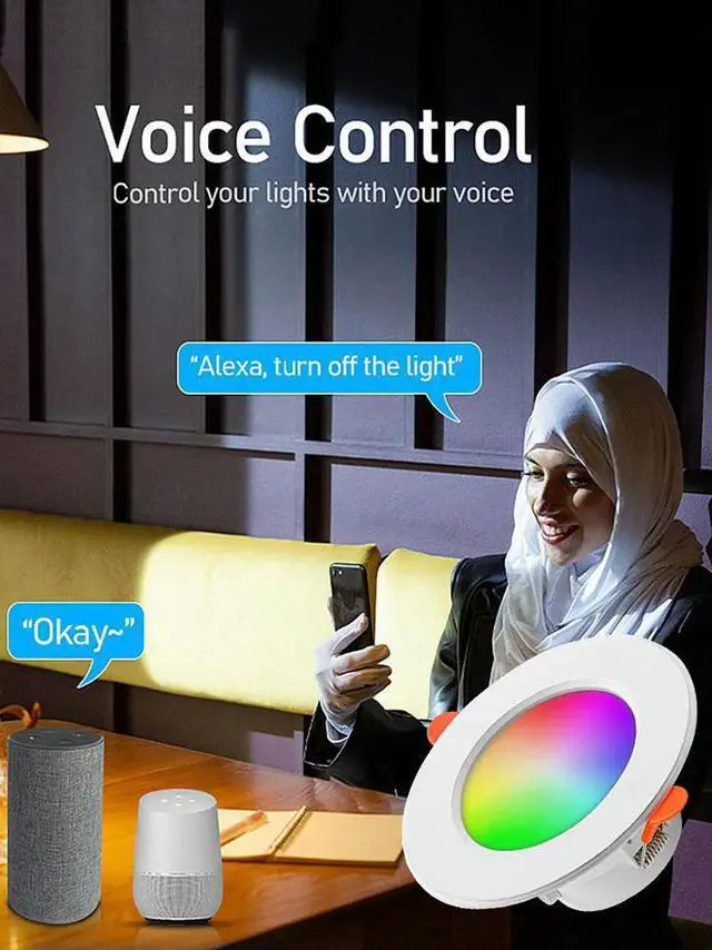 Main image of Tuya Ceiling Lamp Energy-Saving LED Colorful Spot Light Bluetooth-compatible Mobile Phone Control Timed for Alexa Google Home