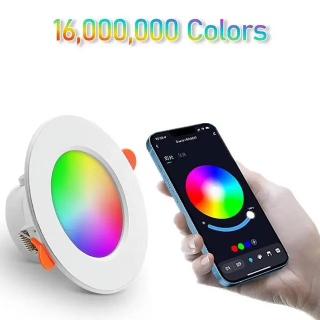Alt view image 2 of 4 - Tuya Ceiling Lamp Energy-Saving LED Colorful Spot Light Bluetooth-compatible Mobile Phone Control Timed for Alexa Google Home