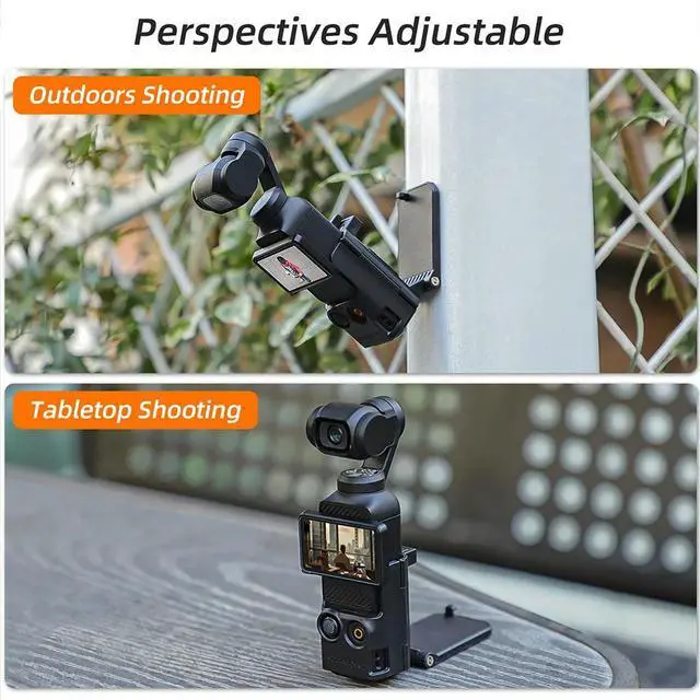 Alt view image 4 of 7 - Multifunctional Desktop Base Sports Camera Accessories Expansion Adapter Mount Non-Slip Desktop Stable Bracket for Osmo Pocket 3