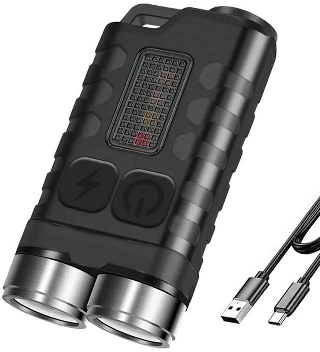 Alt view image 2 of 7 - 900LM XPG LED Keychain Lights Type-C USB Rechargeable Mini Torch Light High Brightness Lightweight 500mAh for Fishing Camping