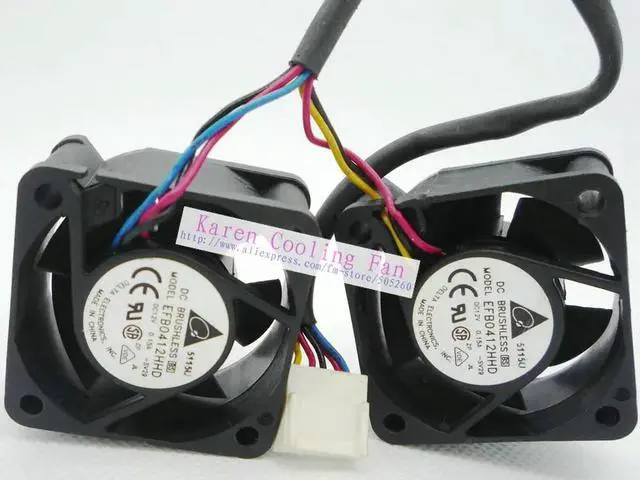 Main image of 4020 12V 0.15A EFB0412HHD-F00 Cooling Fan (set for 2pcs) CHA4012DB-OM-A 0.18a